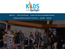 Tablet Screenshot of kidsinthespotlight.ca